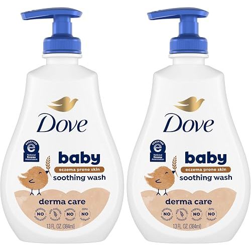 Baby Dove Derma Care Soothing Wash Skin Care with Colloidal Oatmeal Suitable for eczema prone skin 13 oz,(Pack of 2)