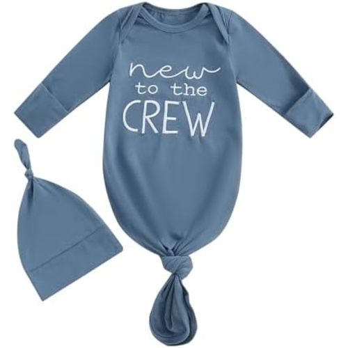 Ayalinggo Newborn Sleeper Gown Baby Boy Girl Football Outfit Infant Nightgown Sleeping Bag Sleepwear Pajamas