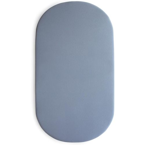 mushie Stretchy & Soft Bassinet Crib Sheet | Fitted 16" x 30" (Tradewinds)