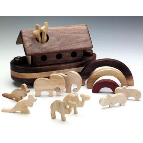 Wooden Noah's Ark Puzzle Baby Shower Gift Montessori