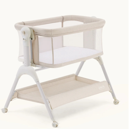 HARPPA Cuddly Sway | 3-in-1 Rocking Baby Bassinet & Bedside Sleeper with Anti-Reflux Mattress for Newborns | Attaches to Bed, Adjustable Height, Tool-Free Setup, Portable Wheels, CPSC Certified, Gentle Rocking Motion | Ideal for Infants, Safe Co-Sleeping