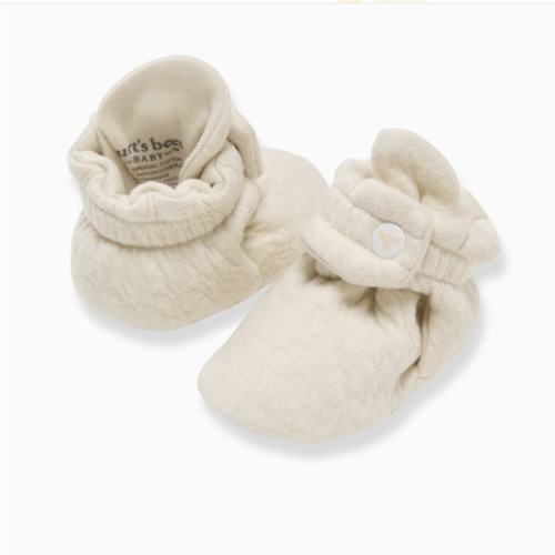 Organic Cotton Quilted Bee Baby Booties - Oat – Burt's Bees Baby