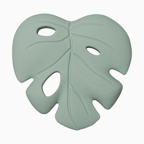 Loulou Lollipop Silicone Teether - Monstera Seafoam