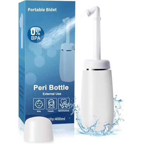 Travel Bidet Peri Bottle Postpartum - Medical-Grade Portable Bidet for Travel & Douche Bottles for Women - Ergonomic Leak-Proof Peri Bottles for Feminine Hygiene with Multi-Use Design for Baby Care