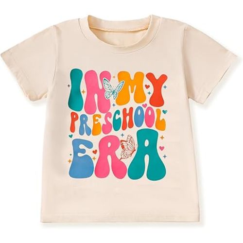Toddler Boy Girl Summer Clothes First Day of School Shirt in My Pre School Era Shirt Toddler Kindergarten Shirts