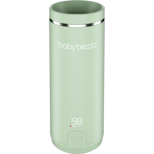 Baby Brezza Superfast Portable Baby Bottle Warmer – 67% Faster - Travel Breastmilk Warmer and Formula Warmer - Safe, Even Heating - Up to 9oz - No Adapters, Green