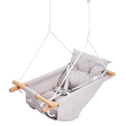Canvas Hammock Swing Set 3 Modes Baby Swing 5-Point Harness Indoor Outdoor, 150 lbs. Weight Capacity, Integrated Cushion