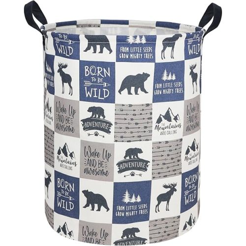 Kids Laundry Hamper, Animal Laundry Basket Collapsible Nordic Style Storage Baskets for Home Decor,Office,Toy Organizer,(Bear)