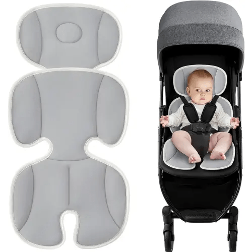 Baby Stroller Cooling Pad Universal Soft Cooler Pad Breathable Adjustable Car Seat Liner Detachable 2-Piece Cooling Cushion Fits Strollers, Car Seat, High Chair, Bassinet, Swing
