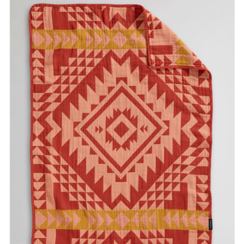 SMITH ROCK ORGANIC COTTON BABY BLANKET — Clay