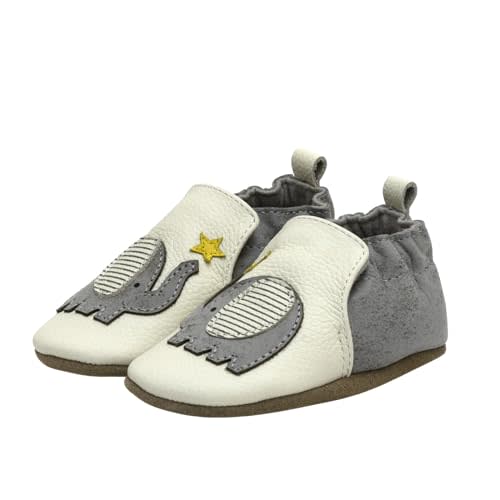 Robeez Baby Boys and Unisex Soft Soles Slip-Resistant Crib Shoes Slippers for Infant and Toddler, 0-24 Months