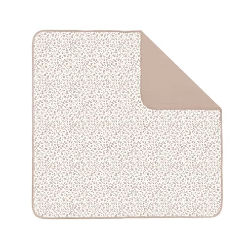 Toddlekind Portable Baby Mat, Organic Cotton 47" x 47, Portable, playpen mat, Travel, Indoor/Outdoor mat, for Babies/Toddlers, 0m+ (Earthen)