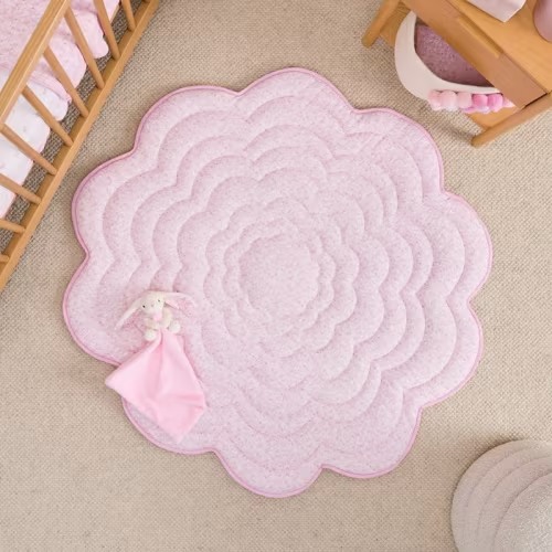 Adairs Kids - Heirloom Rosie Dusty Pink Flower Baby Play Mat | Adairs
