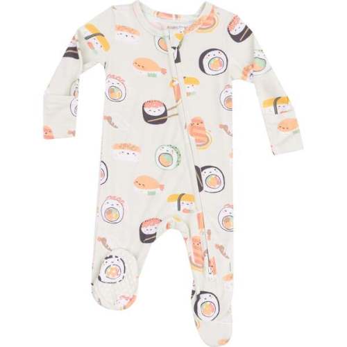 2 Way Zipper Footie, Sushi Green