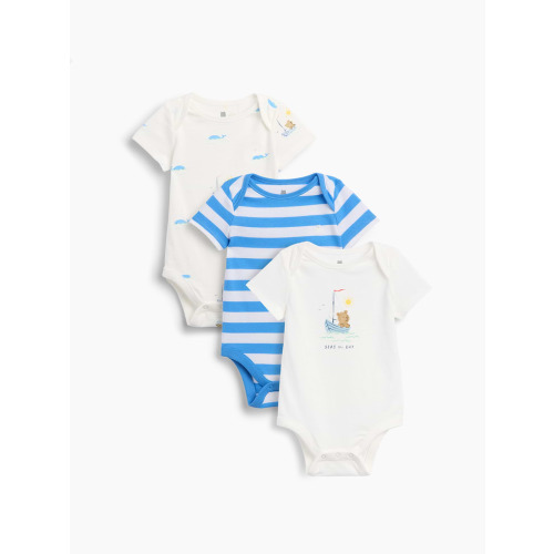 Baby First Favorites Organic Cotton Bodysuit, Union Blue (6-12M)