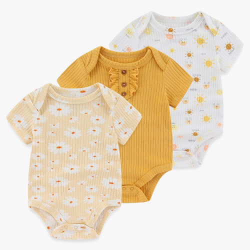Soft Newborn Infant Outfit Short Sleeve Romper 6-9 M