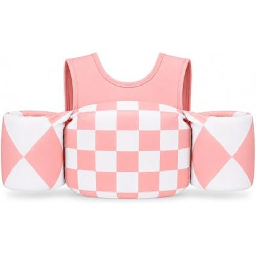 KIDSco Swim Vest for Kids 30-50 lbs. A Puddle Jumper Swimming Float Aid with Shoulder Straps and Arm Water Wings. for Boys and Girls Aged 2-6
