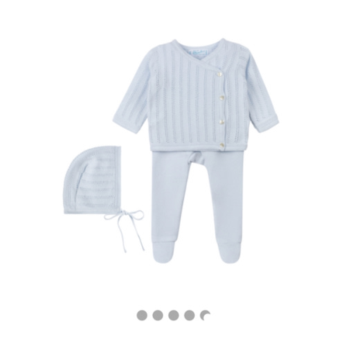 Boys and Girls Pointelle Wrap Set with Hat I Boys Bris Outfit Knitted | Baby Boys White Outfit | Feltman Brothers