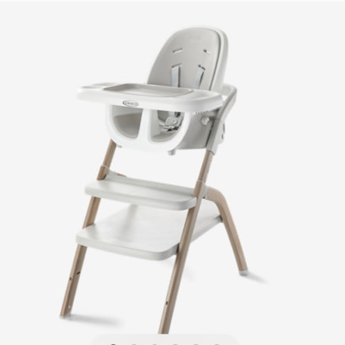Graco EveryStep 6 in 1 High Chair, Babies and Toddlers Portable Slim High Chair with 6 Growing Stages from Infant to Toddler Seating, Convenient for Dining Time, Featured Design in Misty