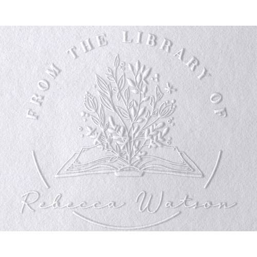 TOP SELLER - From the Library of Book Embosser Custom Personalized From the Library of Book Belongs to Ex Libris Book Lover Gift 1 5/8"