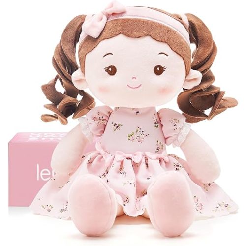 Soft Baby Doll Toys (16''), My First Baby Rag Doll for 1 Year-Old Girl Birthday Gift, Christmas Plush Toys Gift for Toddler Kids Infants -Princess Breeze