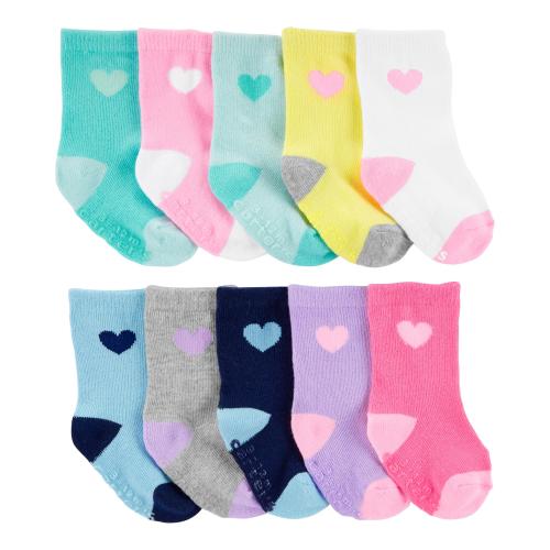 Baby 10-Pack Crew Socks - Style,Multi