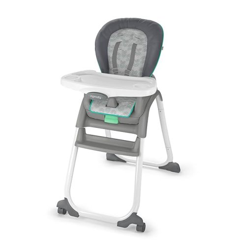 Ingenuity Full Course 6-in-1 High Chair - Baby to 5 Years Old, 6 Convertible Modes, 2 Dishwasher Safe Trays - Astro, 13108