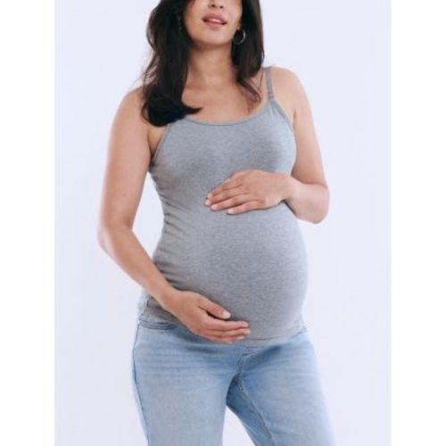 Women's Clip Down Nursing Tank Top Cami - Brush - Size: Medium - Motherhood Maternity