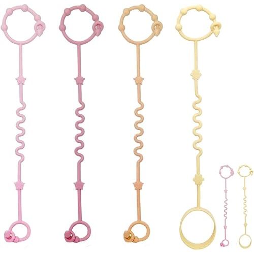 RTMOK Toy Straps for Baby,Silicone Setpacifier Clip,Applies to Car Seat Toy,Teether Toy,High Chair,Stroller Accessories,Baby Toy Clips,Cribs,Rocking Chair
