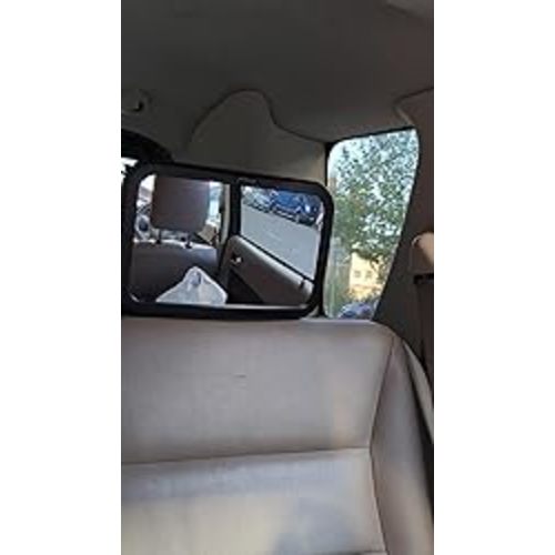 Shynerk Baby Car Mirror, Rear Facing Car Seat Mirror Safety for Infant Newborn, Baby Mirror with Wide Rearview & 360° Rotation, Shatterproof & Easy Assembled Crash Tested - Black