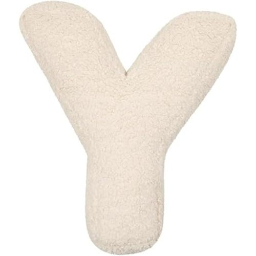 Initial Letter Plush Pillows - Decorative Alphabet Shaped Throw Pillows for Bed, Couch, Sofa & Living Room (Y)