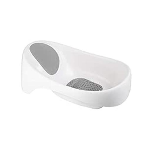 Boon Soak 3 Stage Baby Bathtub - Baby Bath Tub with Three Support Positions for Newborn to Toddlers - Color Changing Drain Plug for Ideal Bath Temperature - Gray - Ages 0 to 18 Months and Up