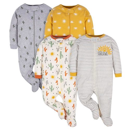 Gerber Baby Boys 4 Pack Sleep 'N Play Footie