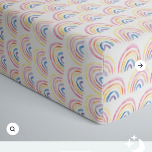 Pastel Rainbows Fitted Crib Sheet - Little Sleepies