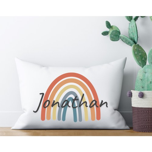 Personalized Name Rainbow Pillow Boho Rainbow Baby Nursery Decorative Kids Room Decor Baby Boy Gift Birthday Gift Custom Baby Shower Gift