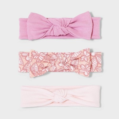 Baby Girls' 3pk Headwrap Floral - Cloud Island™, Size: 0-6M