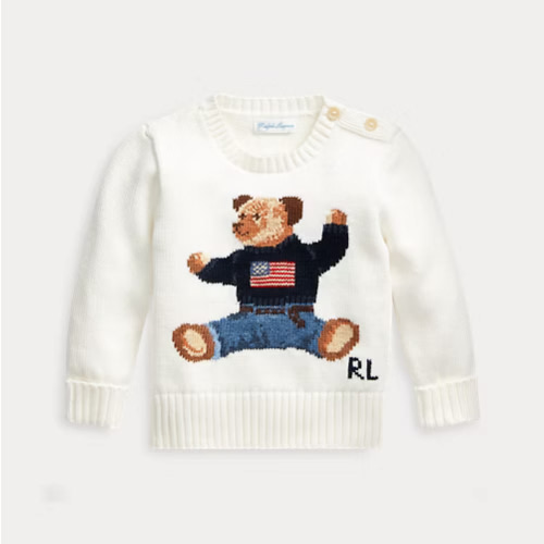 Baby Boy Polo Bear Cotton Sweater | Ralph Lauren