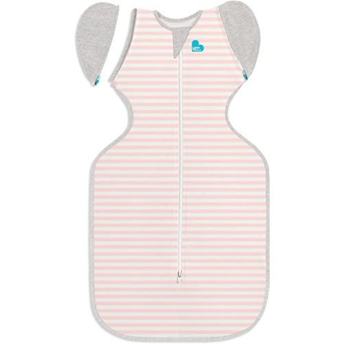 Love to Dream Swaddle Up Transition Swaddle, Patented Zip-Off Wings, Gently Help Baby Transition from Being Swaddled to Arms Free When Showing Signs of Rolling, 1.0 TOG, 13-19 lbs, Pink