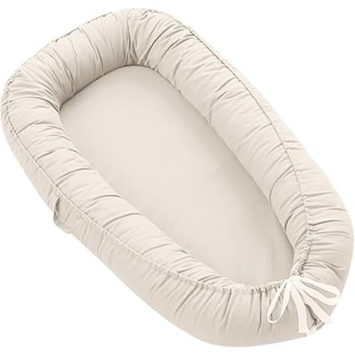 Baby Lounger for Newborn, Portable Infant Nest for 0-24 Months, Soft Breathable Co Sleeper for Bed & Floor, Infant Lounger Baby Essentials for Travel and Home
