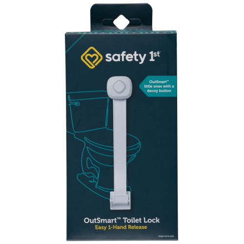 Safety 1st OutSmart Toilet Lock, White, Toddler