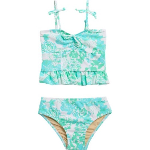 Kids' Charming Rose Peplum Two-Piece UPF 50+ Swimsuit