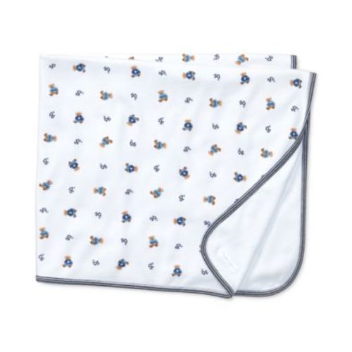 Baby Boys Reversible Bear Cotton Blanket