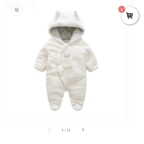 Baby Boys and Girls Bear Hoodie Sherpa Winter Jumpsuit