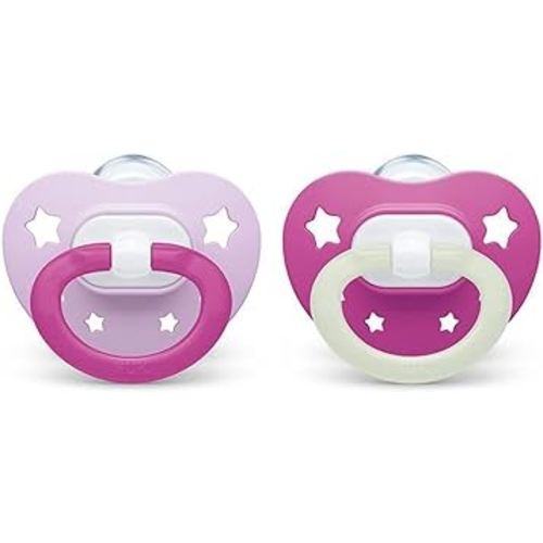 NUK Orthodontic Pacifiers, 6-18 Months, 2 Count (Pack of 1)