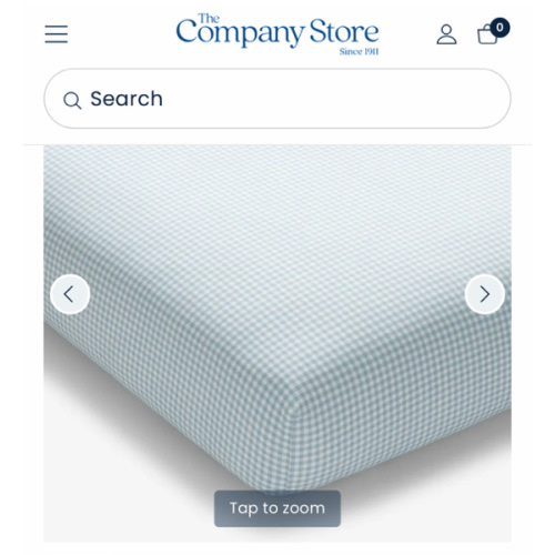 Ditsy Gingham Classic Cool Organic Cotton Percale Fitted Crib Sheet