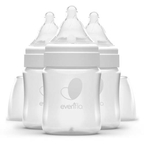 Evenflo Balance + Wide Neck BPA-Free Plastic Baby Bottles, 5oz, Clear, 3ct