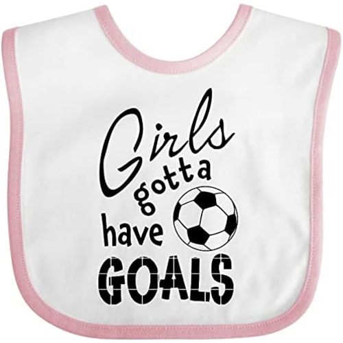 inktastic Girls Gotta Have Goals- Soccer Baby Bib