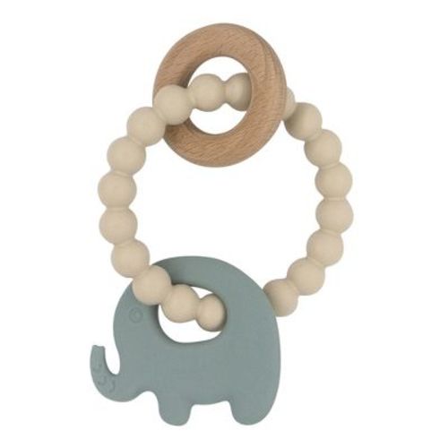 Living Textiles|playground Silicone Elephant Teether Sage