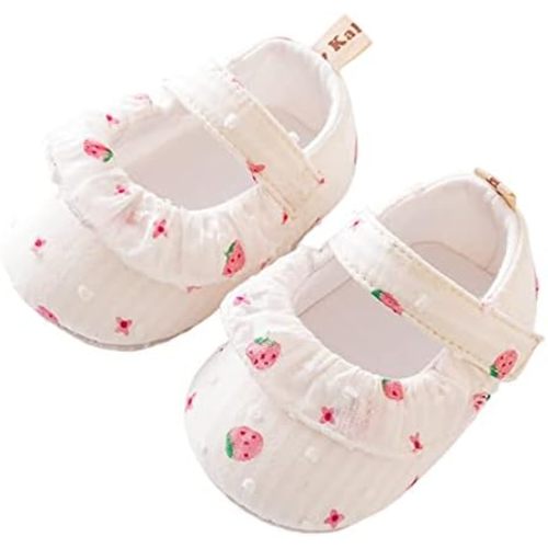 Infant Toddler Shoes Strawberry Prints Soft Soled Non Slip Socks Baby Floor Shoes Socks Spring And Summer Flat