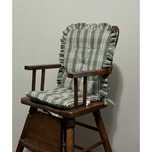 Highchair Cushion, Highchair Pad, Custom Made to Fit Your Vintage Wooden Highchair